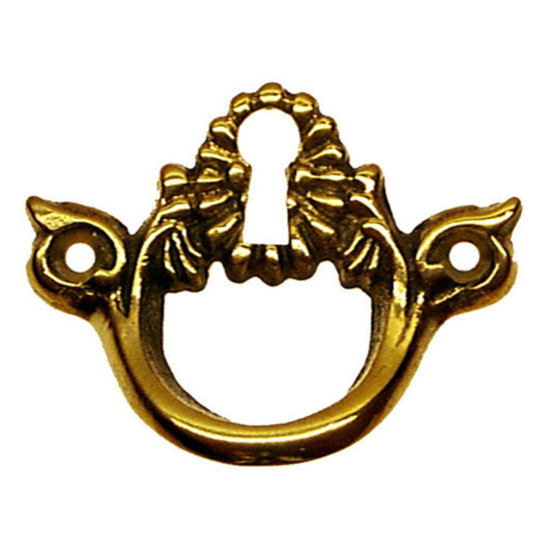 Cabinet Door Pull with Keyhole for Drawers and China Cabinets Victorian Style in Cast Brass Furniture Hardware Restoration Supplies