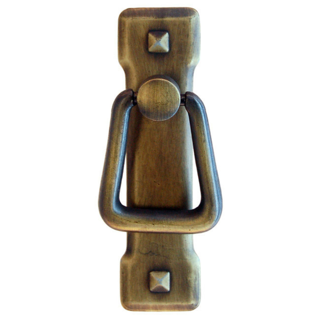 Arts & Crafts Vertical Ring Pull Furniture Hardware Restoration Supplies Antique Brass