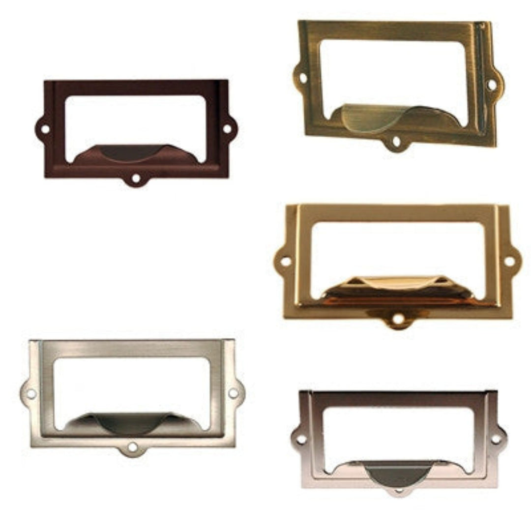 2" File Cabinet Card Holder w/Pull Furniture Hardware Restoration Supplies