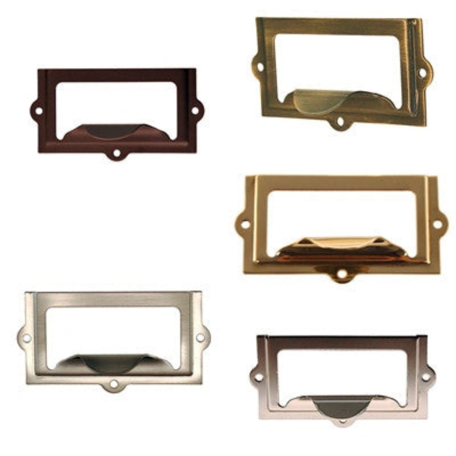 2" File Cabinet Card Holder w/Pull Furniture Hardware Restoration Supplies