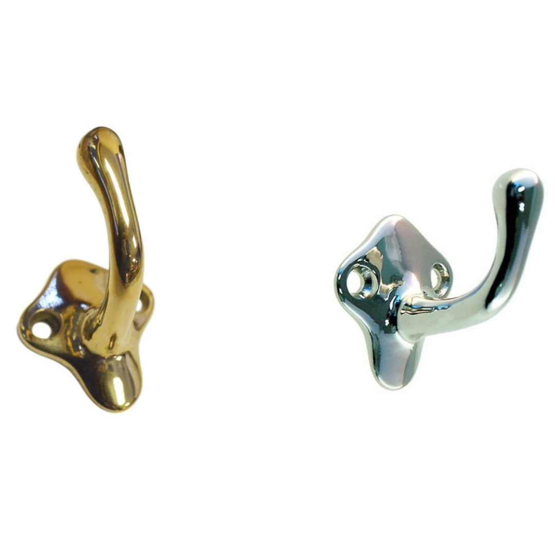 Small Solid Brass Coat Hook Furniture Hardware Restoration Supplies