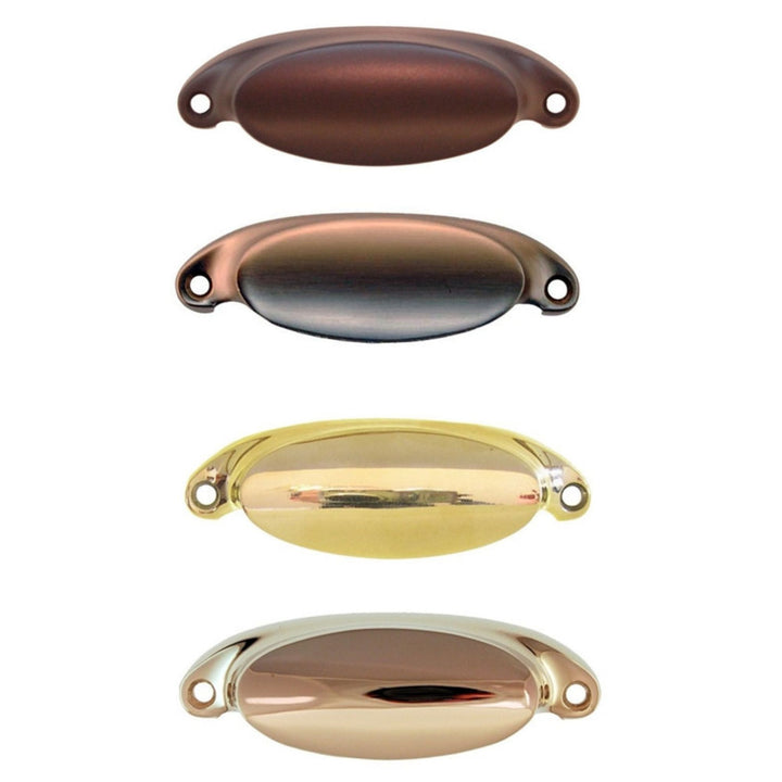 Classic Bin Pull Solid Brass with Elegant Rounded Design Available in 4 Finishes Includes Mounting Hardware Cabinet Hardware Restoration Supplies Polished Nickel