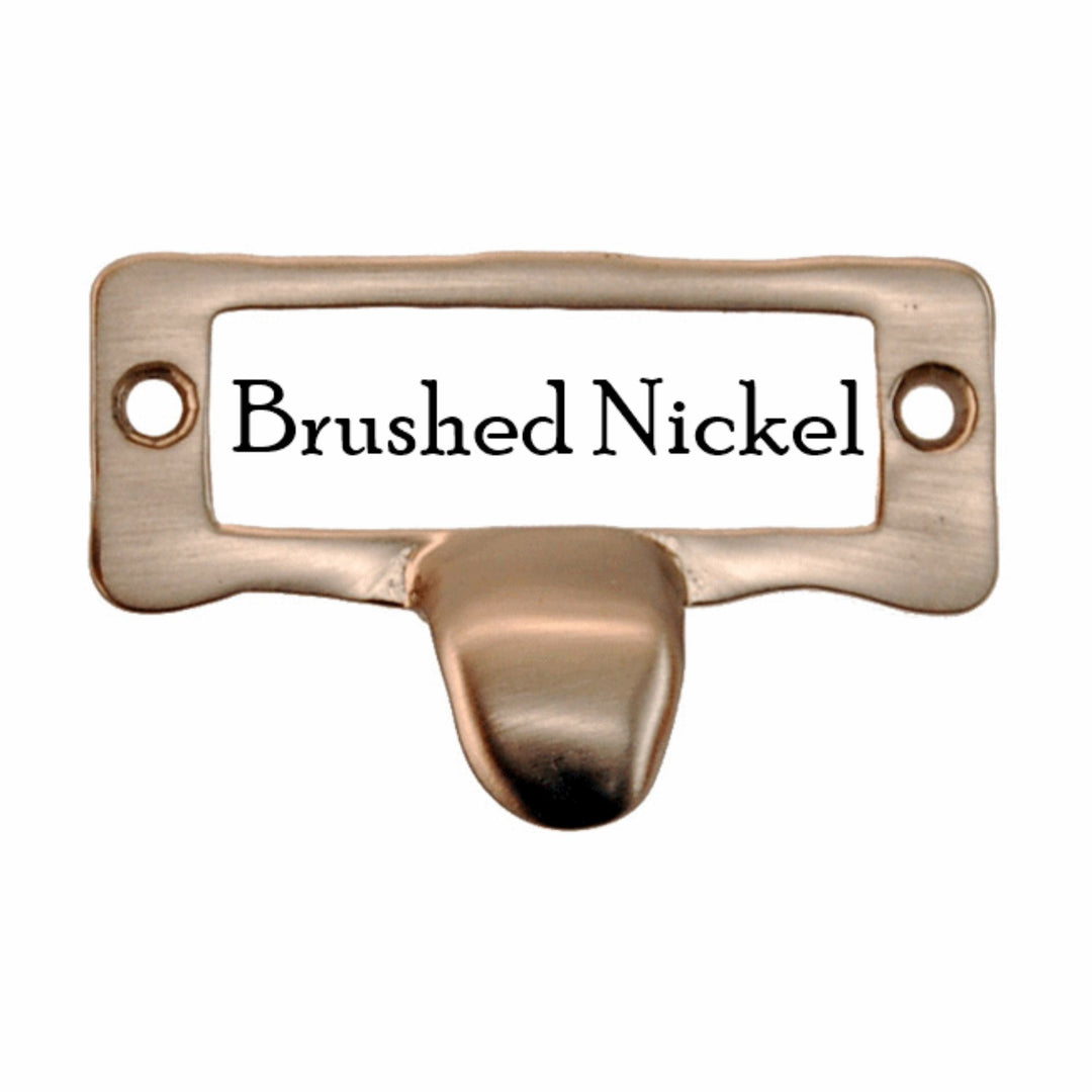 Solid Brass Card Holder w/ Pull Furniture Hardware Restoration Supplies