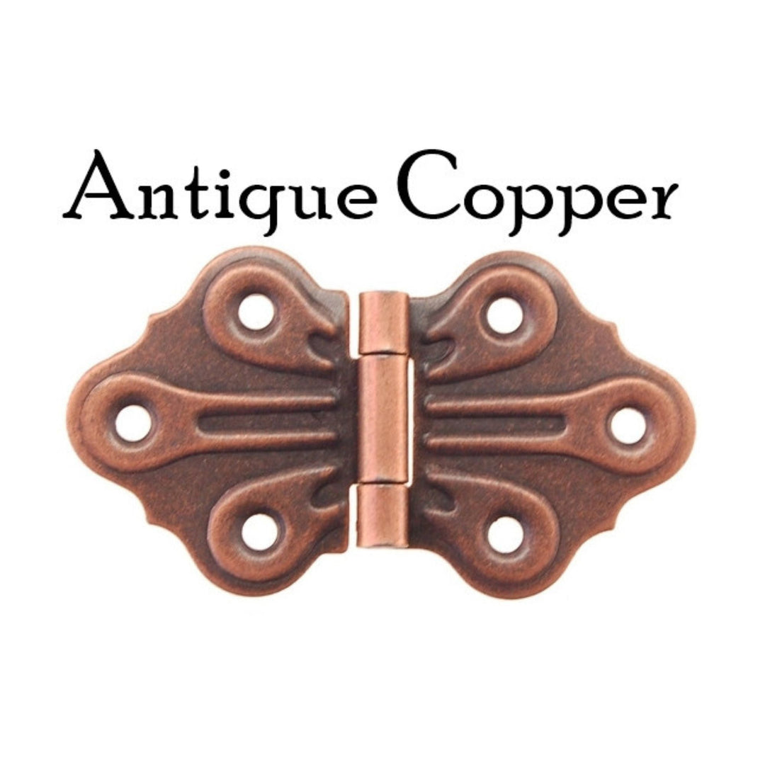 Embossed, Ornamental Hinge Furniture Hardware Restoration Supplies