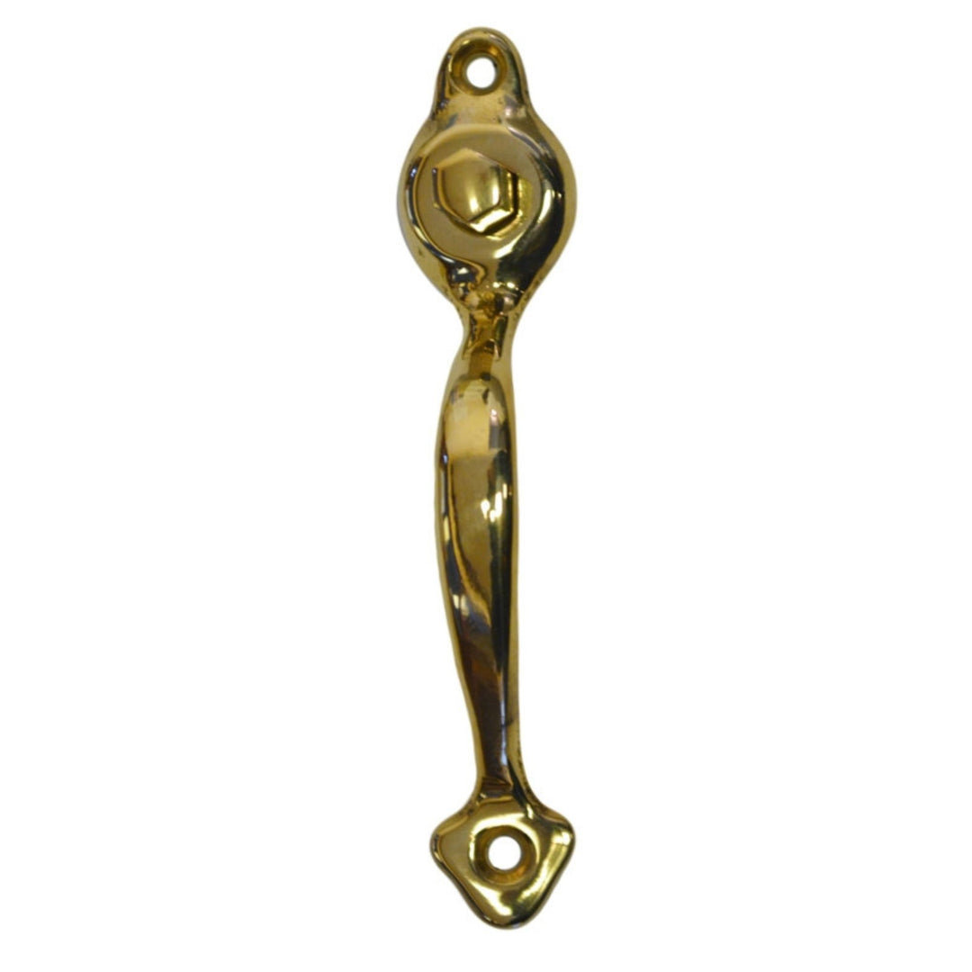 Premium Push Button Catch with Handle for Cabinets - Adjustable Brass Finish Door Pull Cabinet Hardware Restoration Supplies