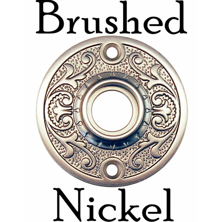 Ornate Door Knob Rosette Door & Window Hardware Restoration Supplies Brushed Nickel