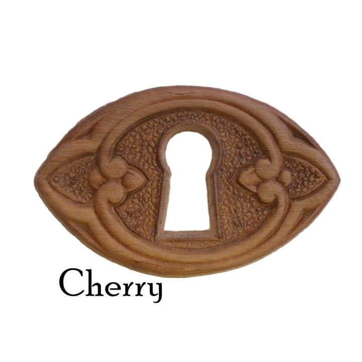Wooden Embossed Oval Keyhole Cover Furniture Hardware Restoration Supplies