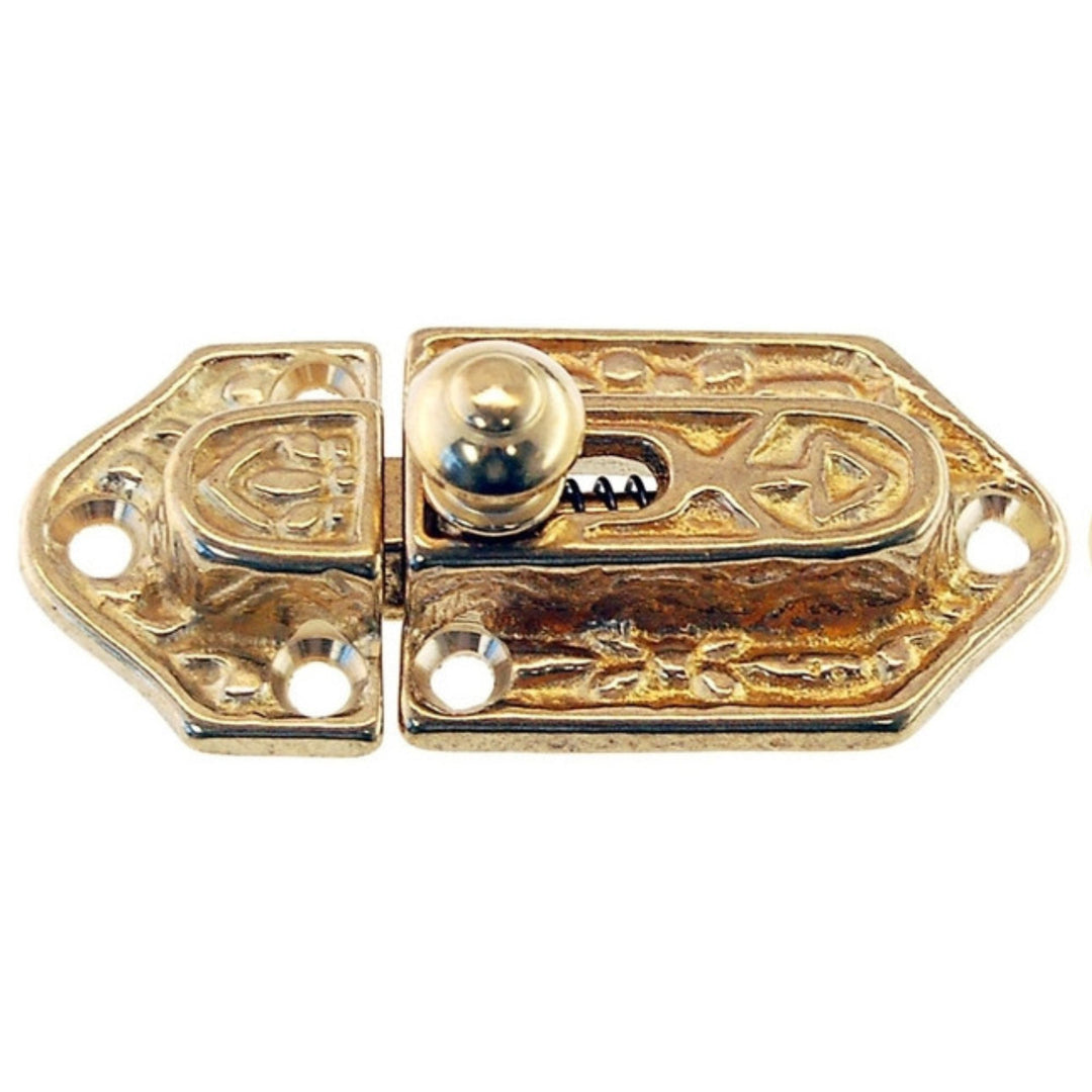 Victorian Style Cabinet Latch and Catch - Brass or Antique Brass, Durable and Elegant Cabinet Hardware Restoration Supplies Brass