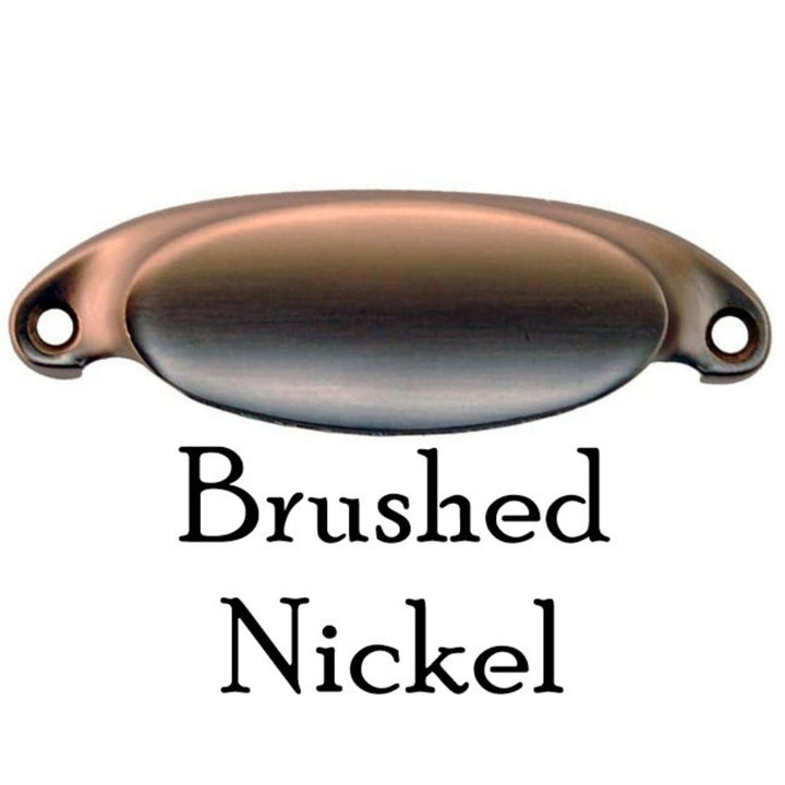 Classic Bin Pull Solid Brass with Elegant Rounded Design Available in 4 Finishes Includes Mounting Hardware Cabinet Hardware Restoration Supplies Brushed Nickel