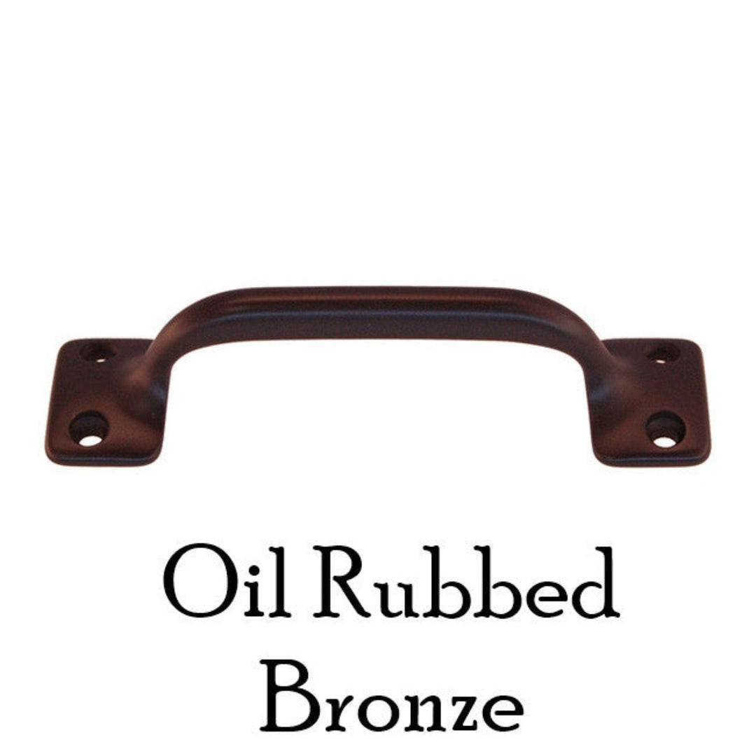 Brass Handle, 3.5"  Front Mount Cabinet Hardware Restoration Supplies