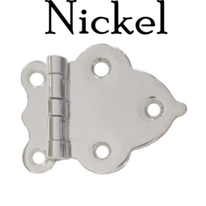Boone Style Off-Set Hinge: Classic 3/8" Offset Classic Cabinet Hardware Hinges Restoration Supplies Polished Nickel
