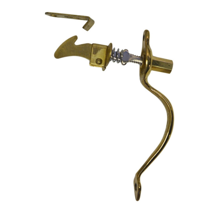 Premium Push Button Catch with Handle for Cabinets - Adjustable Brass Finish Door Pull Cabinet Hardware Restoration Supplies