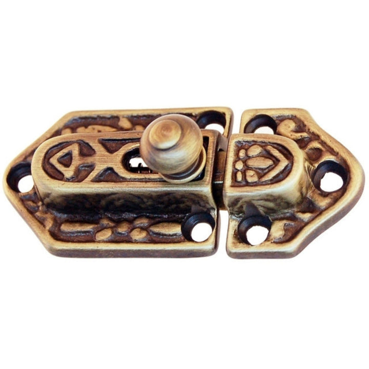 Victorian Style Cabinet Latch and Catch - Brass or Antique Brass, Durable and Elegant Cabinet Hardware Restoration Supplies Antique Brass