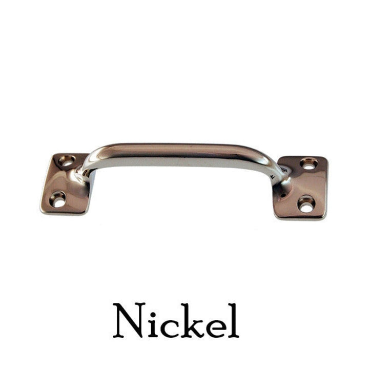 Brass Handle, 3.5"  Front Mount Cabinet Hardware Restoration Supplies