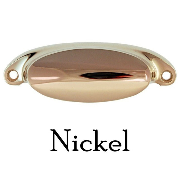 Classic Bin Pull Solid Brass with Elegant Rounded Design Available in 4 Finishes Includes Mounting Hardware Cabinet Hardware Restoration Supplies