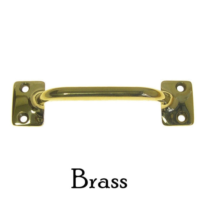 Brass Handle, 3.5"  Front Mount Cabinet Hardware Restoration Supplies