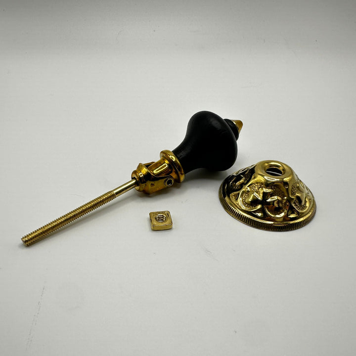 Wooden Eastlake Drop Pull, Brass or Antique Brass Furniture Hardware Restoration Supplies