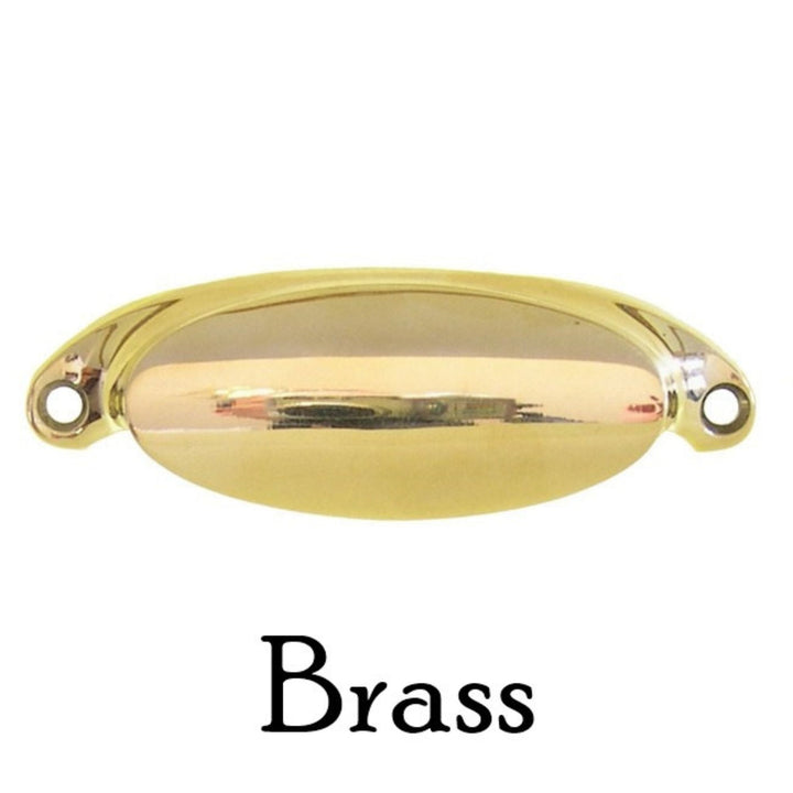 Classic Bin Pull Solid Brass with Elegant Rounded Design Available in 4 Finishes Includes Mounting Hardware Cabinet Hardware Restoration Supplies Brass