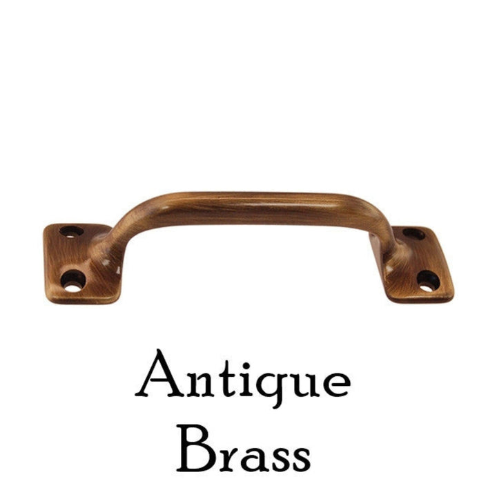 Brass Handle, 3.5"  Front Mount Cabinet Hardware Restoration Supplies