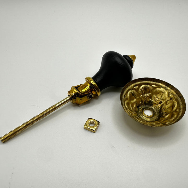 Wooden Eastlake Drop Pull, Brass or Antique Brass Furniture Hardware Restoration Supplies