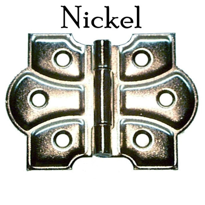 Embossed Cabinet Hinge Furniture Hardware Restoration Supplies Polished Nickel