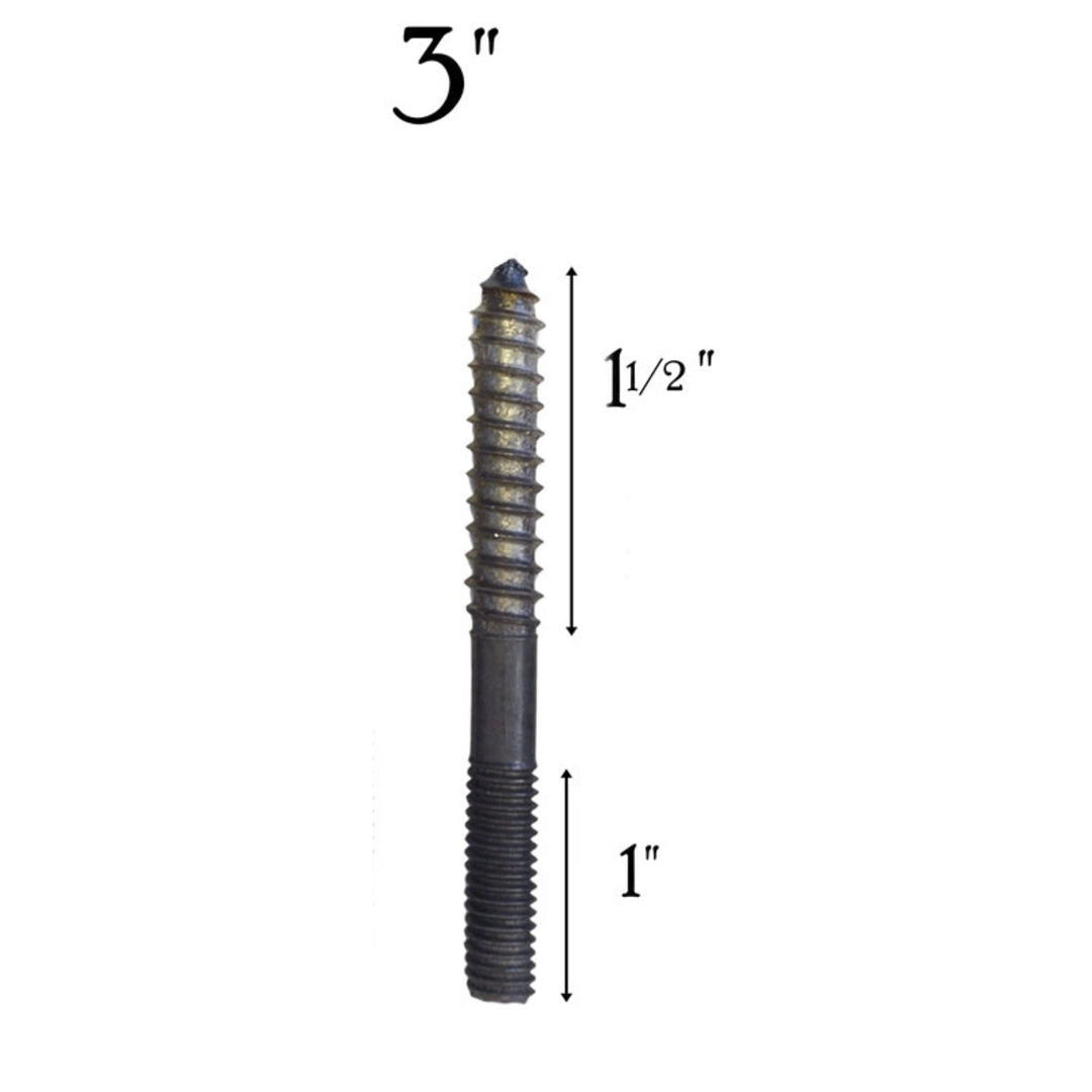 2.5" 3" or 4" Hanger Bolt Furniture Hardware Restoration Supplies