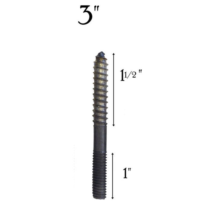 2.5" 3" or 4" Hanger Bolt Furniture Hardware Restoration Supplies