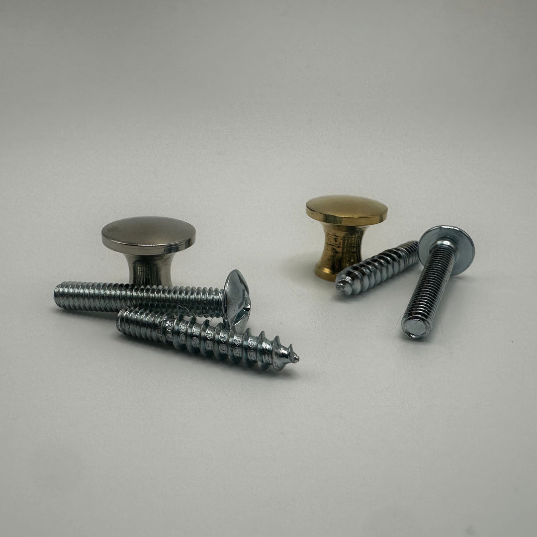 Small Lawyers Bookcase Knob - Brass or Nickel Cabinet Hardware Restoration Supplies