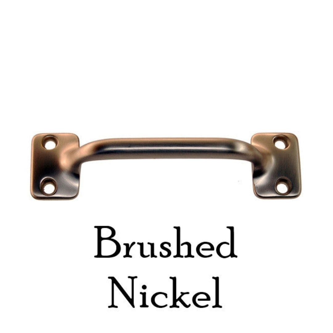 Brass Handle, 3.5"  Front Mount Cabinet Hardware Restoration Supplies