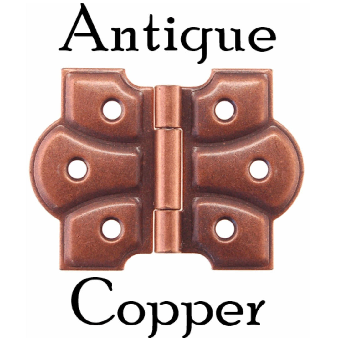 Embossed Cabinet Hinge Furniture Hardware Restoration Supplies Antique Copper