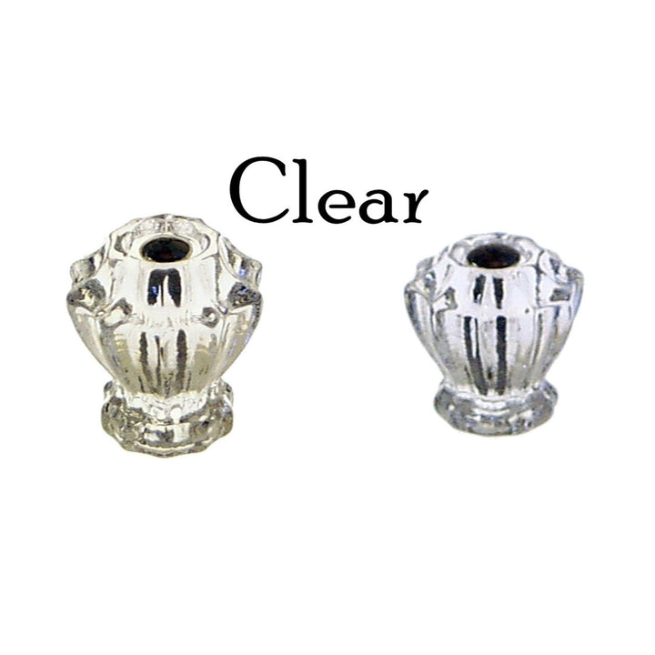 Fluted Glass Knob Vintage Old-Cut Replica Front Mounted Retro Depression Era Cabinet Hardware Restoration Supplies