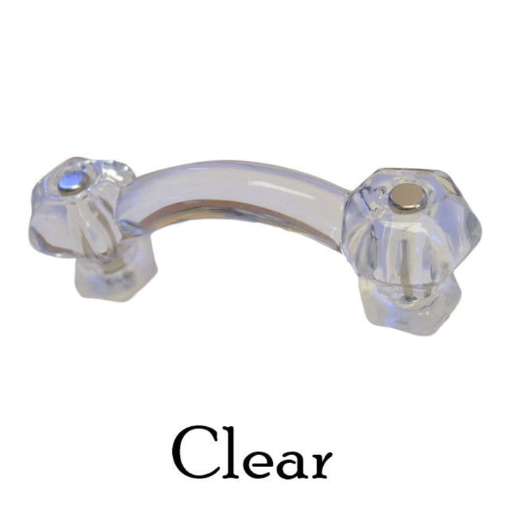 Colorful Glass Handle, Hexagon Cabinet Hardware Restoration Supplies