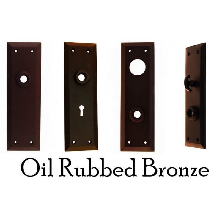 Large Heavy Duty Door Knob Trim Plate Forged Brass, Beveled Edge, 2-1/2" x 8", Multiple Function and Finish Options Door & Window Hardware Restoration Supplies