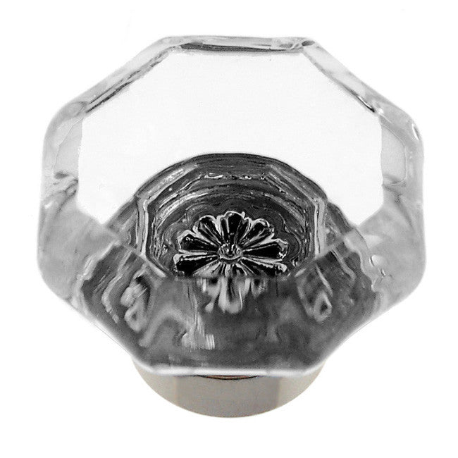Glass Knob, Octagonal Shape Cabinet Hardware Restoration Supplies