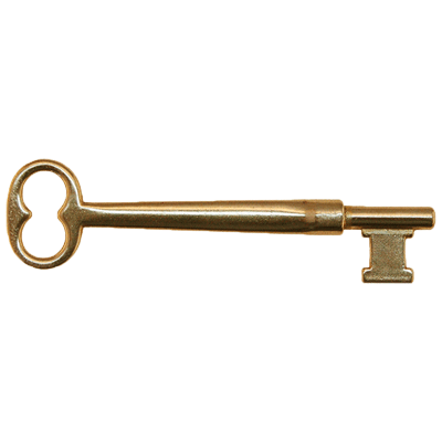 Solid Brass Elegant Skeleton Key