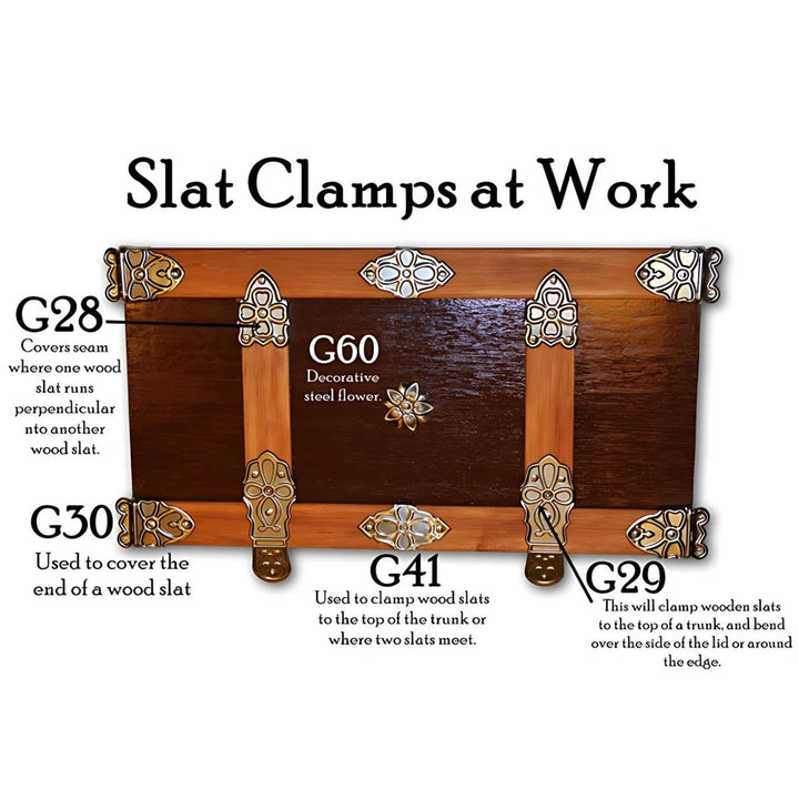 Steel Trunk Rosette: Classic Decorative Ornament for Antique Trunk Restoration Trunk Restoration Restoration Supplies