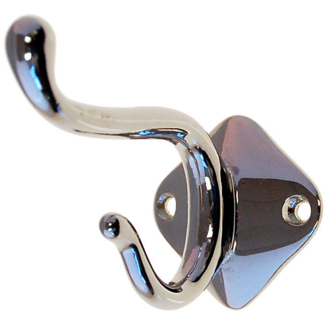 Versatile Brass or Nickel Household Coat Hook with 2 Prongs for Any Room Furniture Hardware Restoration Supplies