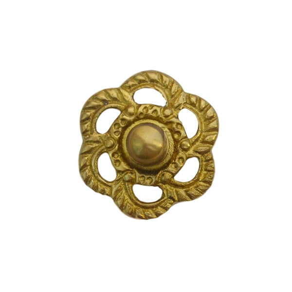 Brass Backplate with Eyebolt for Drawer Pulls - COLONIAL REVIVAL Furniture Hardware Restoration Supplies