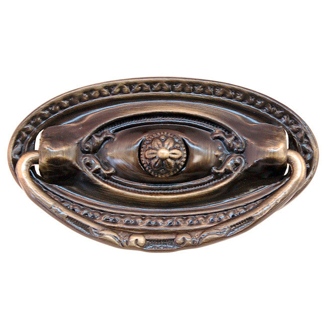 Ornate Brass or Antique Brass Drawer Pull Furniture Hardware Restoration Supplies Antique Brass
