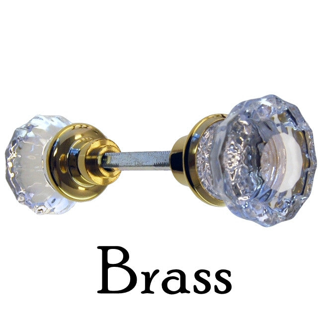 Fluted Glass Door Knob Pair Door & Window Hardware Restoration Supplies