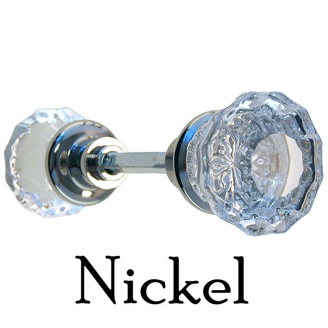 Fluted Glass Door Knob Pair Door & Window Hardware Restoration Supplies