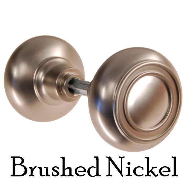 Art Deco Style Door Knobs, Solid Core Door & Window Hardware Restoration Supplies Brushed Nickel
