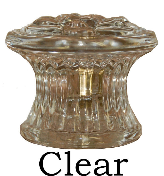 Beautiful Pressed Colored Glass Knob Cabinet Hardware Restoration Supplies Clear  