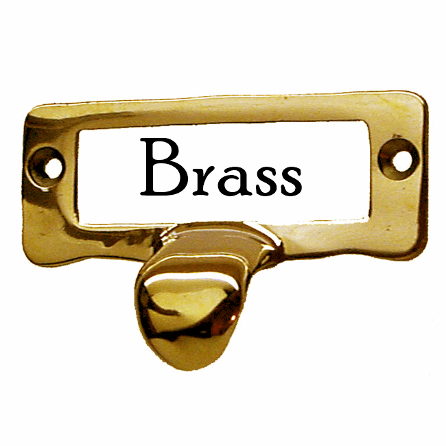 Solid Brass Card Holder w/ Pull Furniture Hardware Restoration Supplies   