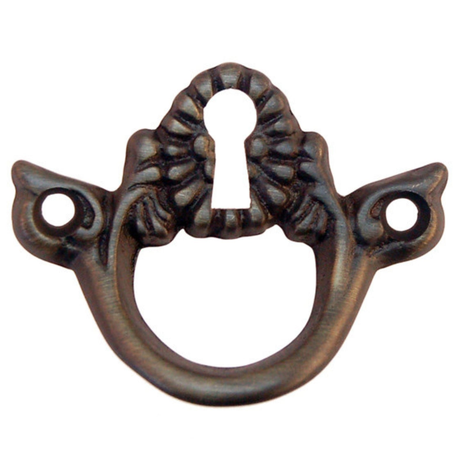 Cabinet Door Pull with Keyhole for Drawers and China Cabinets Victorian Style in Cast Brass Furniture Hardware Restoration Supplies