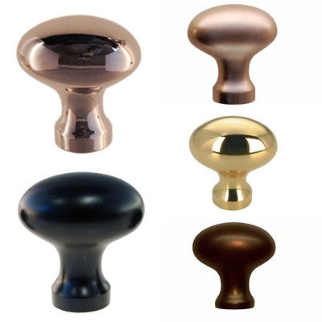 Oval Solid Brass Knob Cabinet Hardware Restoration Supplies   