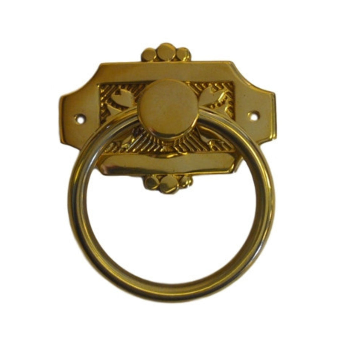 Elegant Eastlake Style Ring Pull in Cast Brass for Vintage and Classic Furnitur Furniture Hardware Restoration Supplies   