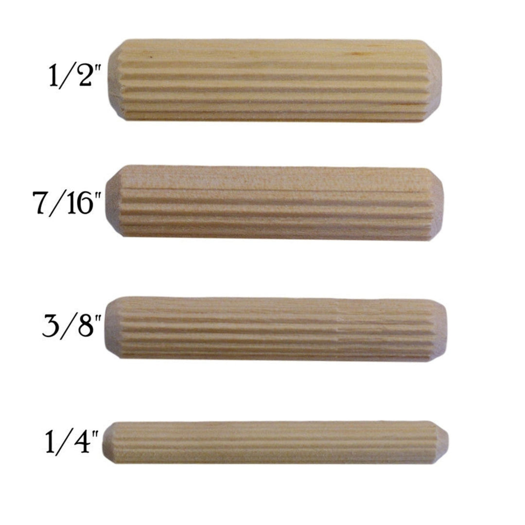 Fluted Dowel Pin - White Birch: Superior Glue Dispersion and Bonding in 4 Sizes All Other Products Restoration Supplies   