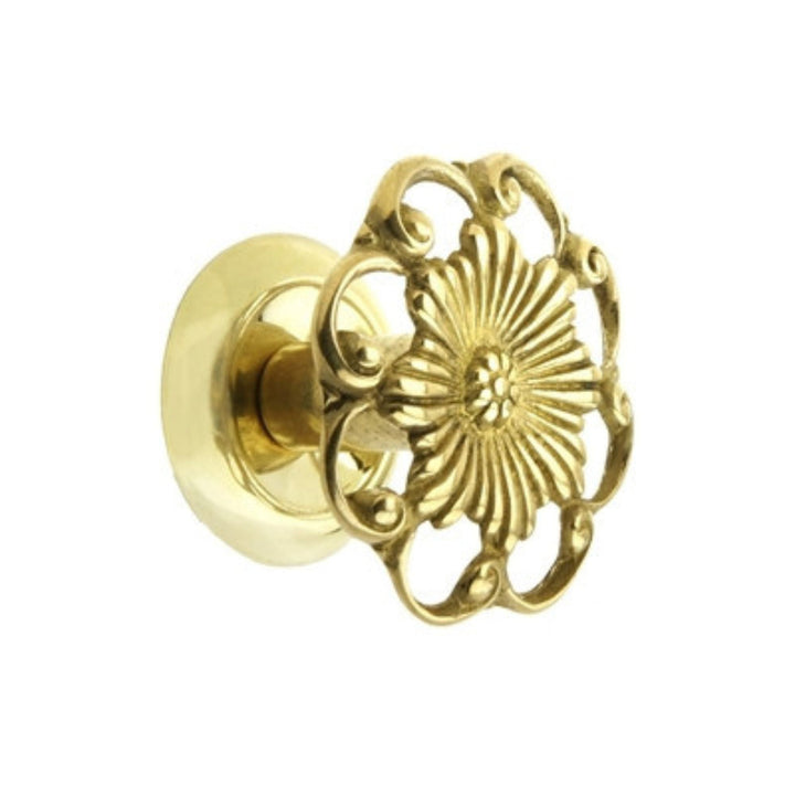 Ornate Cast Brass Knob Cabinet Hardware Restoration Supplies   