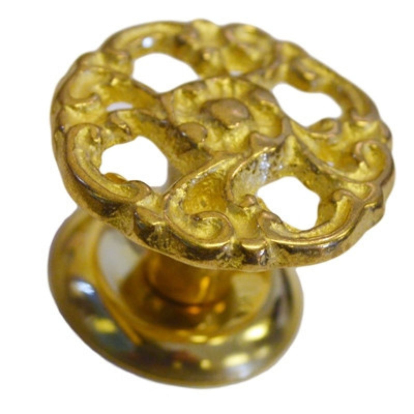 Elegant Brass Victorian Knob with Finishing Washer for Antique Furniture Restoration Cabinet Hardware Restoration Supplies   